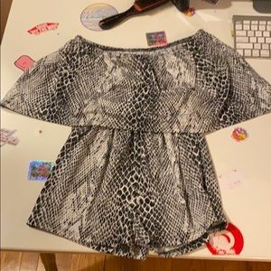 cheryl snake skin romper